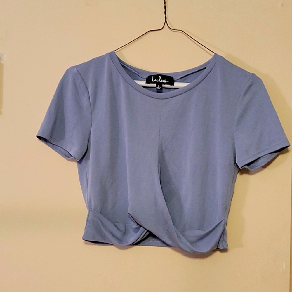 Lulus small blue crop top